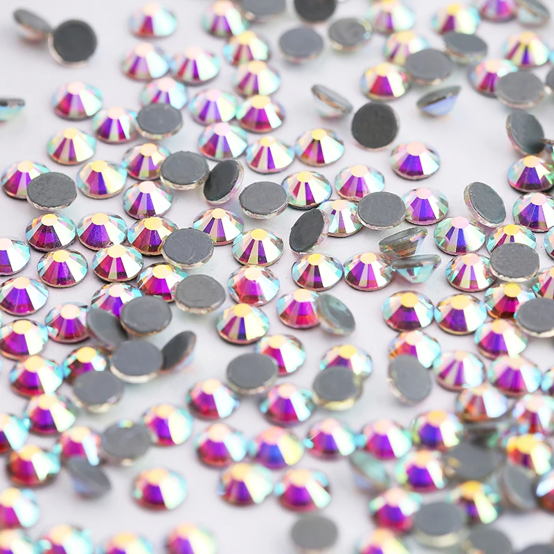 RESEN Glass Hot fix Rhinestones Iron On Crystal AB For Clothes SS3-SS40 back Hot-fix Flatback | Дом и сад