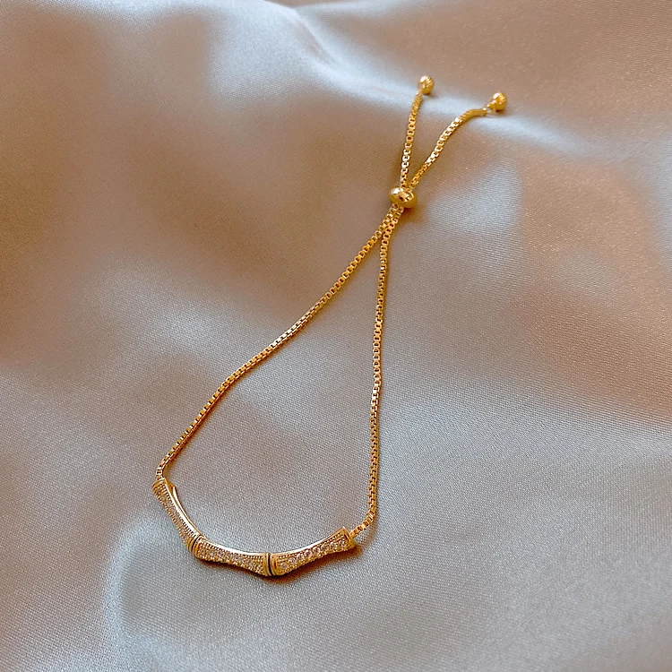 Женский Регулируемый браслет корейский стиль бижутерия с инкрустацией из меди и