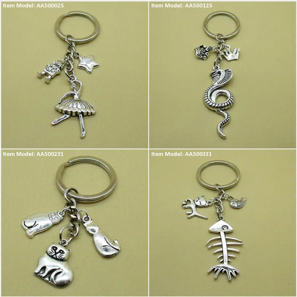 Брелок для ключей с танцовщицей балером роботом звездой пентаграммой