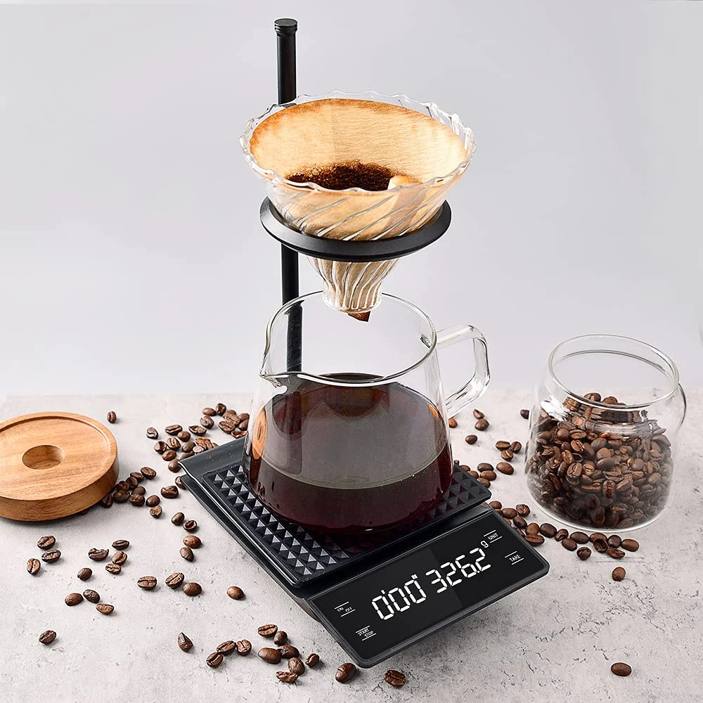 Rodanny-b&aacute;scula de caf&eacute; de alta precisi&oacute;n con temporizador, balanza electr&oacute;nica Digital inteligente, b&aacute;scula de cocina port&aacute;til para el hogar-1