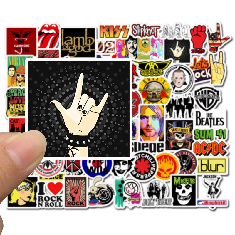 Grafiti de banda de Hip-Hop de dibujos animados cl&aacute;sicos, pegatinas impermeables para monopat&iacute;n, equipaje personalizado, para ordenador, venta al por mayor, 10/30/50 Uds.-0