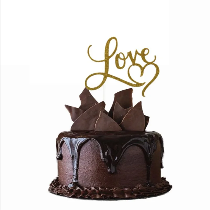 Блеск Бумага Топпер для торта С Днем Рождения кекс десерт украшения свадебные