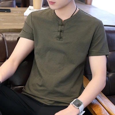 

Summer men's business casual short sleeve t-shirt 3812