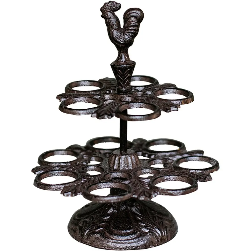 

Retro Cast Iron Egg Rack Egg Collection Rack Kitchen Courtyard Decoration Holiday Gift Kitchen Supplies