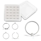 Кольцо для носа 20 шт., для пирсинга серебристого цвета