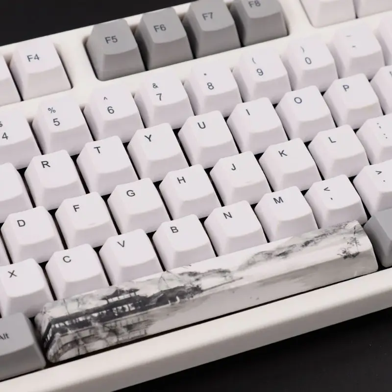 

113 Key Ink Landscape Keycap OEM PBT 5-Surfaces Dye Mechanical Keyboard Keycap K3KB
