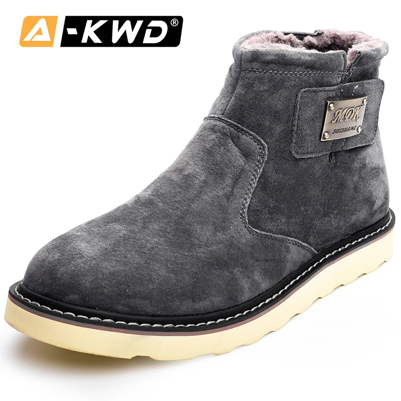 Мужские замшевые ботинки с пряжкой черные теплые кроссовки высоким берцем