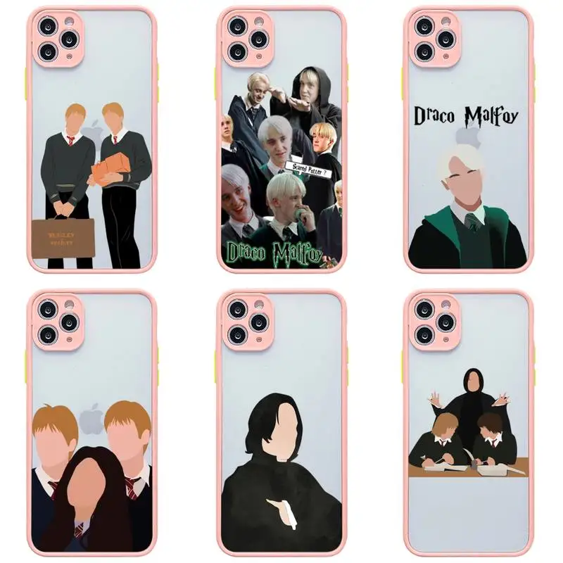 Draco Malfoy Weasley Twins чехол для телефона iphone 12 11 Pro Max Mini XS 8 7 Plus X SE 2020 XR светло розовый