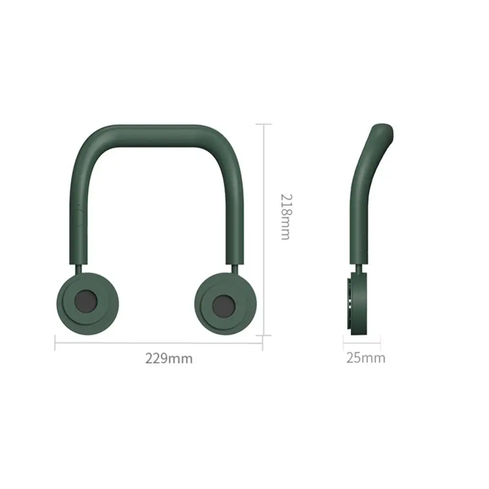 

3 Speed Adjustable Hand Free USB Personal Fan Aromatherapy Portable Handheld Mini LED Fan Headphone Design Neckband Hanging Fan