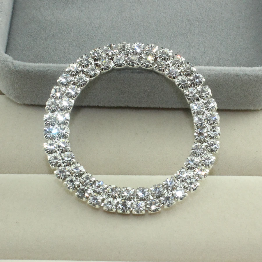 10 шт 50 мм Круглые двойные Кристальные Кольца чешские прозрачные Стразы AB горящая