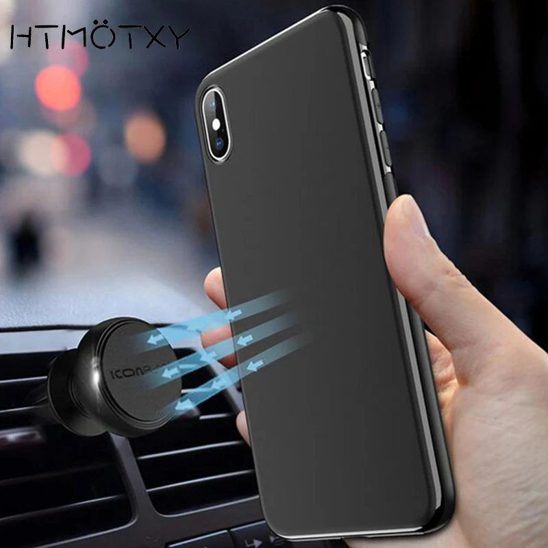 Тонкий магнитный автомобильный чехол для телефона iPhone XR XS 6 6S 7 8 Plus 11 Pro Max