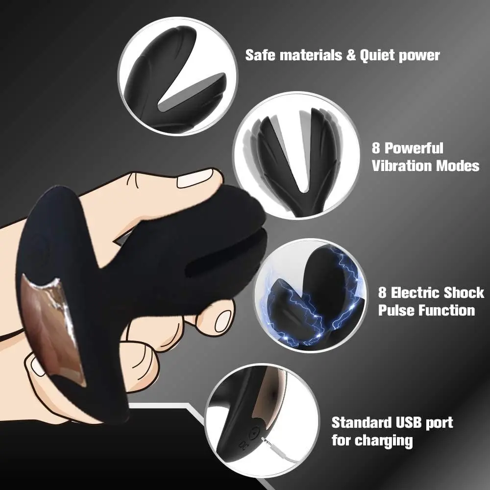 Вибрирующая Анальная пробка с электрическим током импульсный вибратор массажер