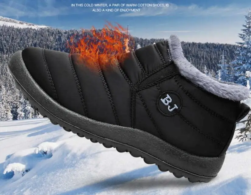 Promotion New Winter Women Shoes Snow Boots Unisex Fashion Plush Warm Waterproof Non-slip Booties Woman Low-cut Casual Shoes