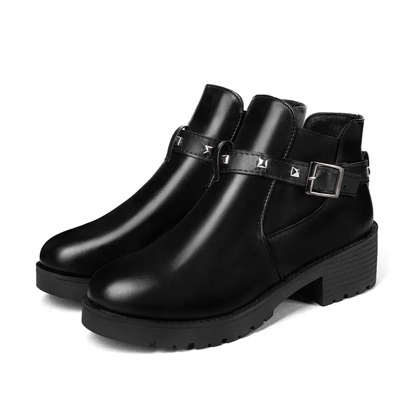 Женские ботинки Новинка 2020 года Сезон осень Женская обувь с металлическими