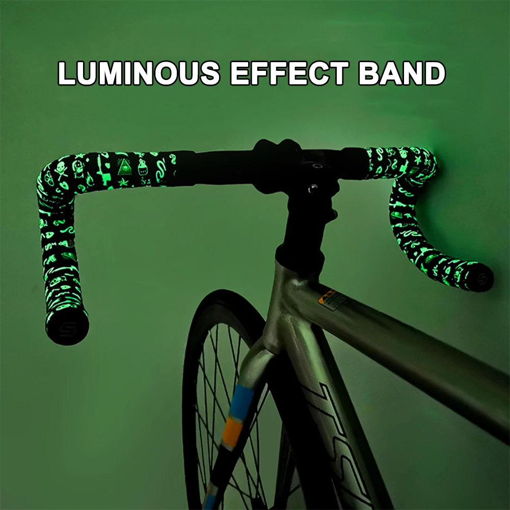 

Road Bike Handlebar Tape Dead Fly Bicycle Eva Fluorescent Strapping Handlebar Tape Anti-slip Handlebar Straps Bicycle Tape