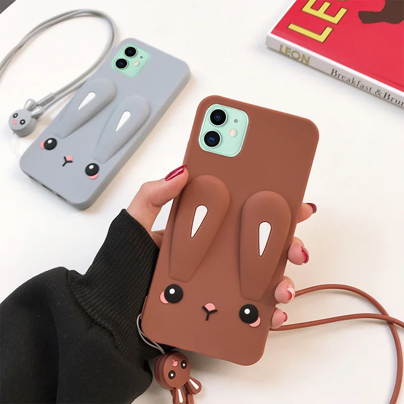 Прелестный чехол с кроликом для телефона Huawei P Smart Y9 2018 Y7 Prime P9 P20 Lite Nova 2i защитный