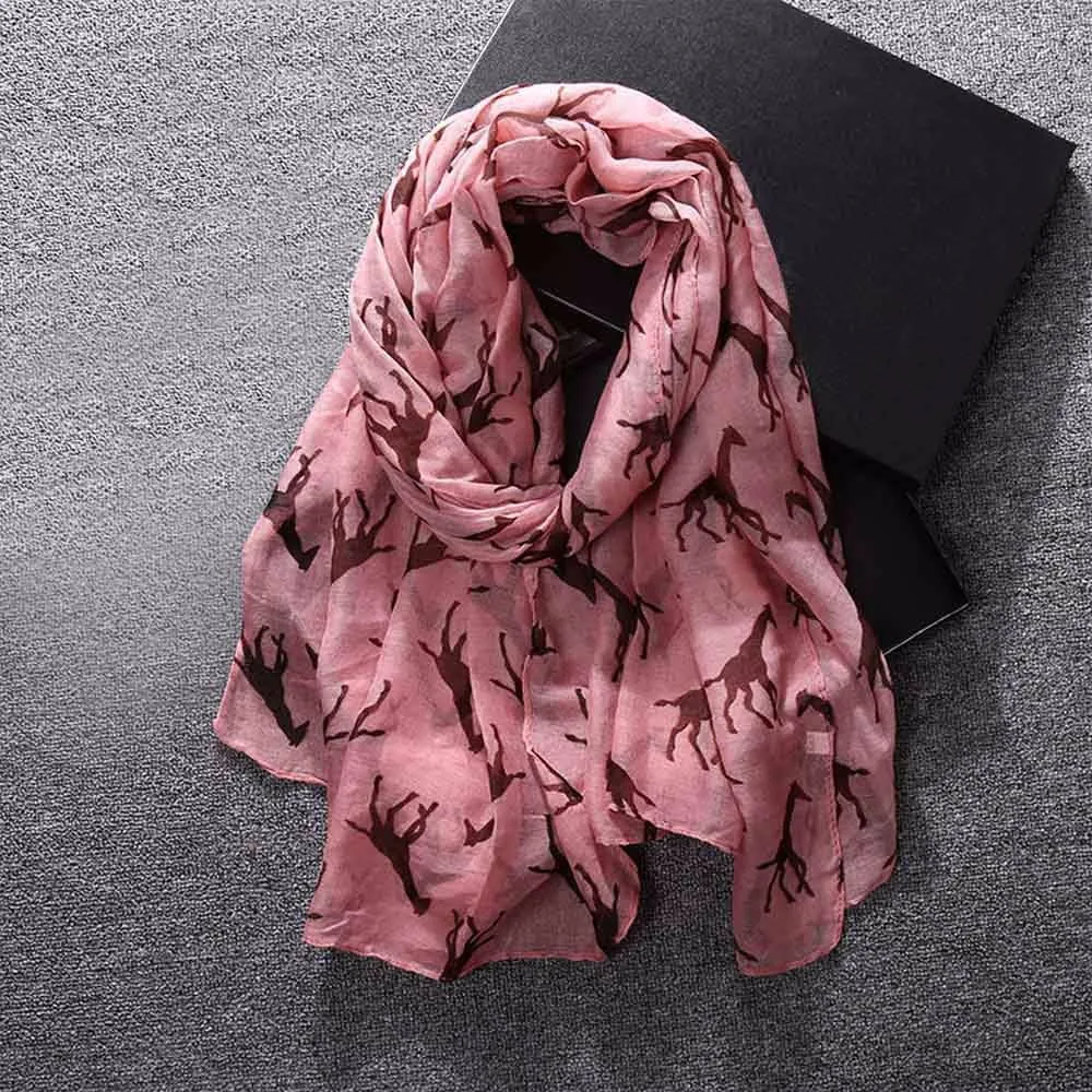 

Women Retro Giraffe Print Pattern Long Scarf Warm Wrap Shawl Ladies Winter Scarf Women All-match Elegant Fashion Sjaal #T1P