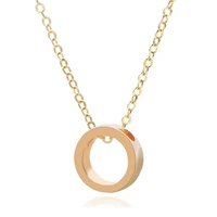 simple round alloy necklace beautiful and fashionable womens necklace versatile necklace birthday gift