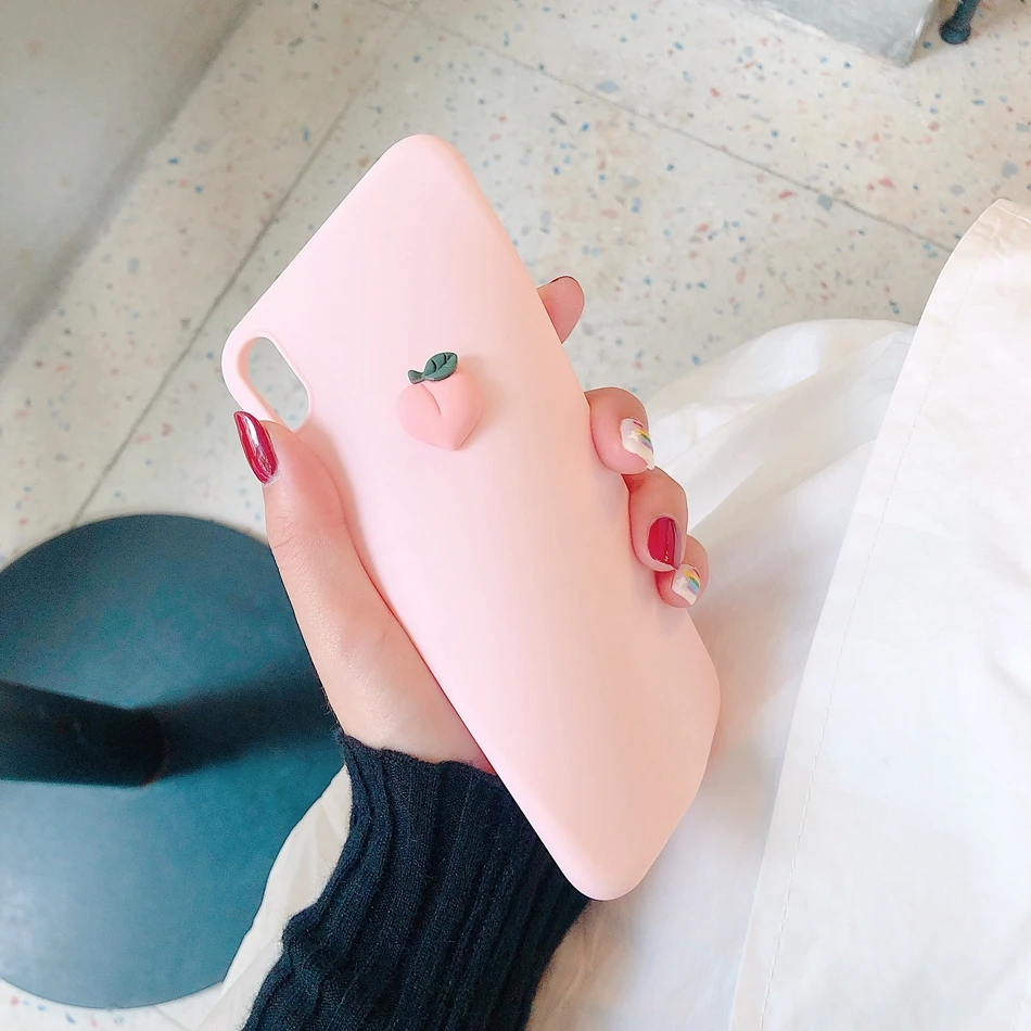 Для Huawei P30 Lite P40 p20 lite милый 3D чехол для телефона с рисунком банана персика медведя
