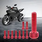 10 шт. M6X20 мм 316 алюминий болты с шестигранной головкой для мотоциклов винты титановый болт M6X20 мм красный синий фиолетовый