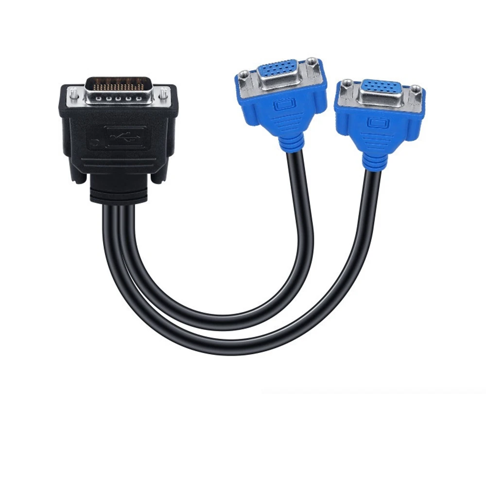 Новый сплиттер DVI 59 Pin Male 2 VGA 15 Female Кабель адаптер свинцовый провод для монитора HP