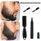 Высококачественный карандаш для бороды, наполнитель, комплект, водостойкий, стойкий, с естественным покрытием, для бороды, усов, бровей, микро-вилок