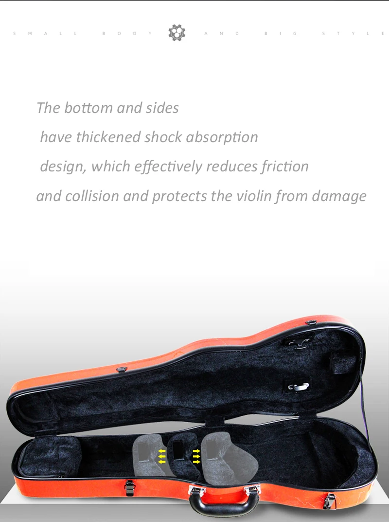 Чехол для скрипки Fastshipping 4/4 3/4 1/2 1/4 из углеродного волокна с двумя плечами легкий