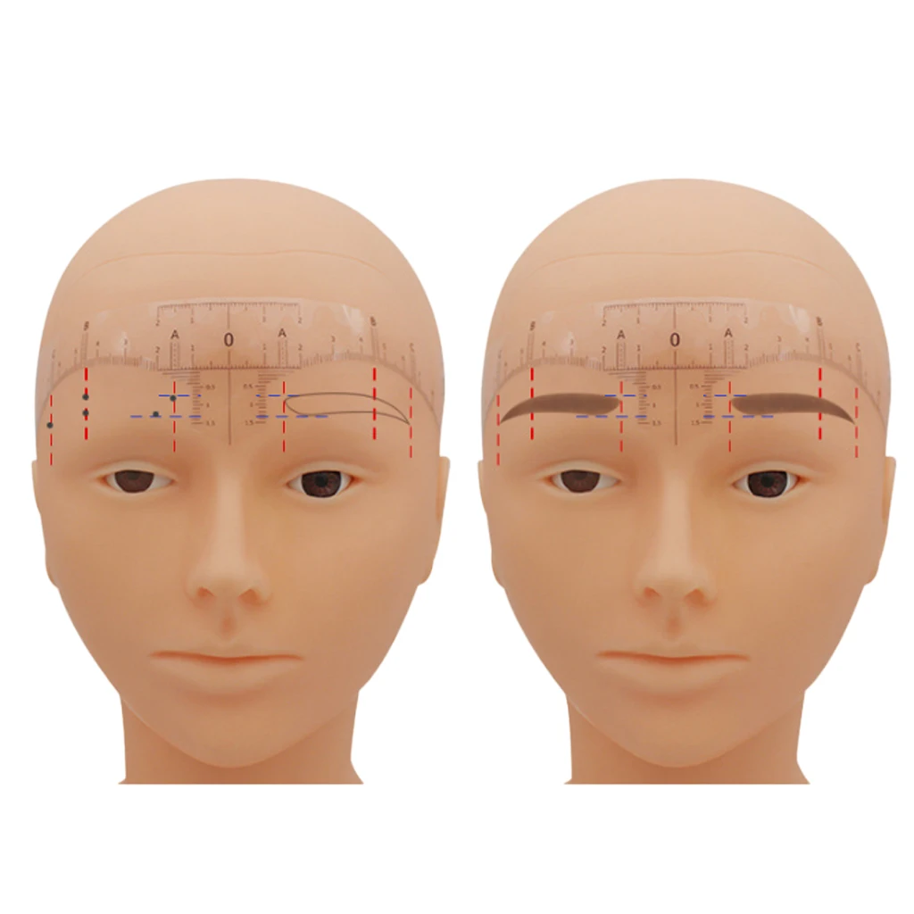 

Eyebrow Ruler Stickers Adhesive Eyebrow Measurement Stencil Template 1Pc