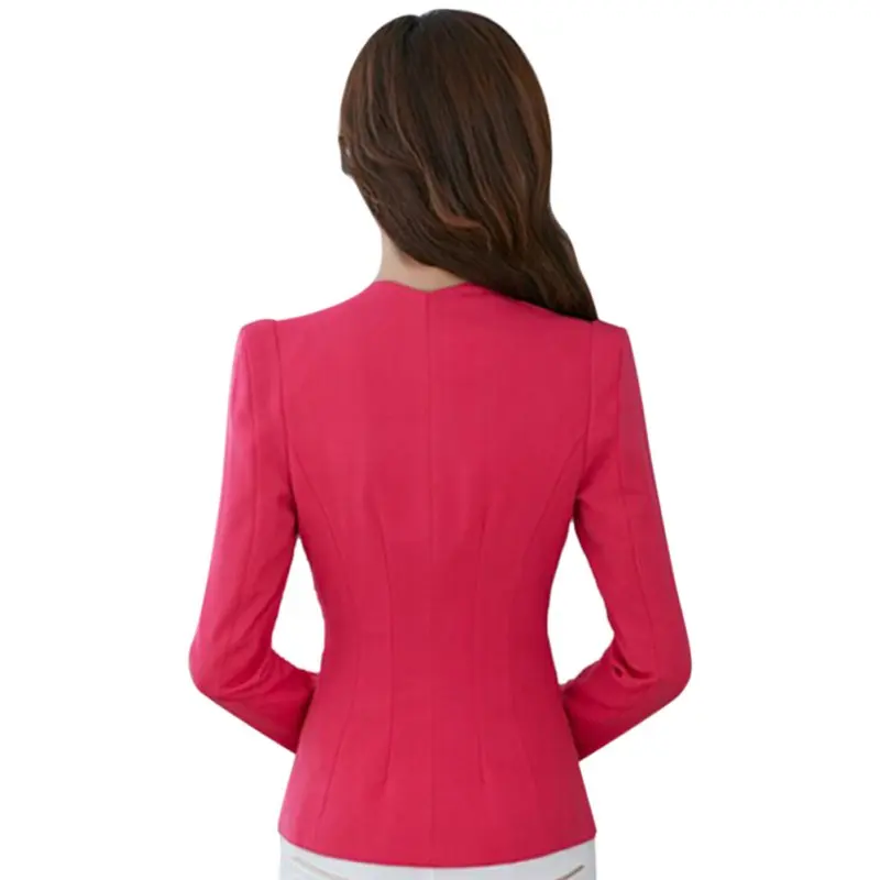 Ladies Women Jacket OL Fashion Slim Blazer Coat Women Suit jacket Long Sleeve Ladies Blazer Work Wear 6