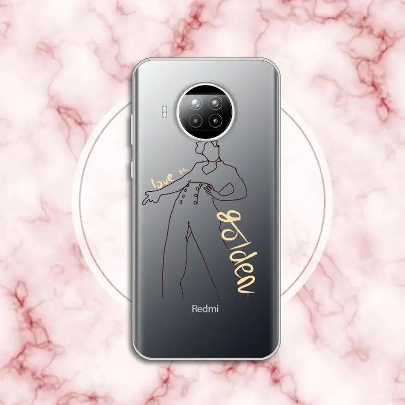 

Harry Styles you are so Golden cartoon luxury protective Phone Case funda Transparent for Xiaomi Redmi note 10 t 8 9 pro lite 11