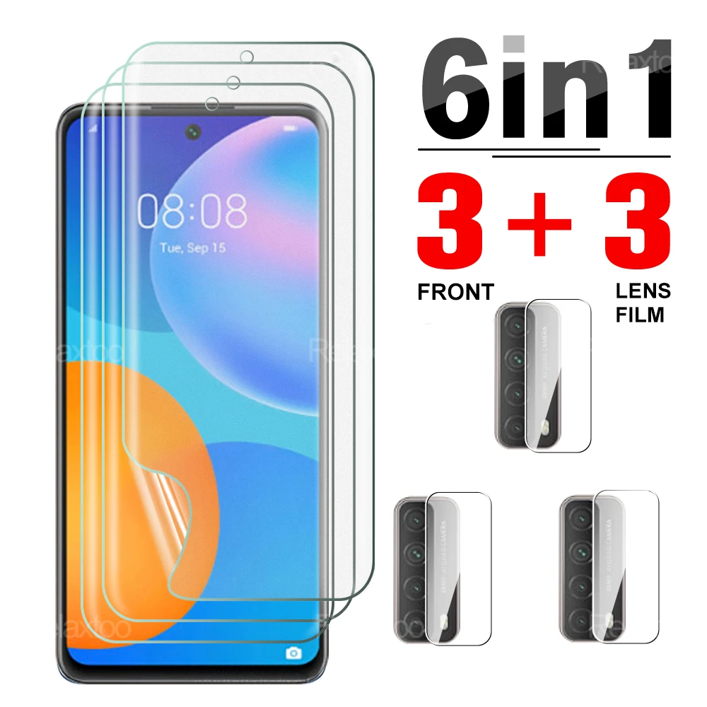 6 в 1 Гидрогелевая пленка для объектива Huawei P Smart 2021 2020 2019 Z psmart smartp защита экрана не