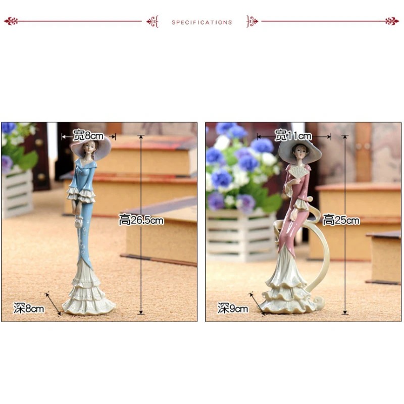 Европейский домашний декор благородная викторианская девушка элегантная