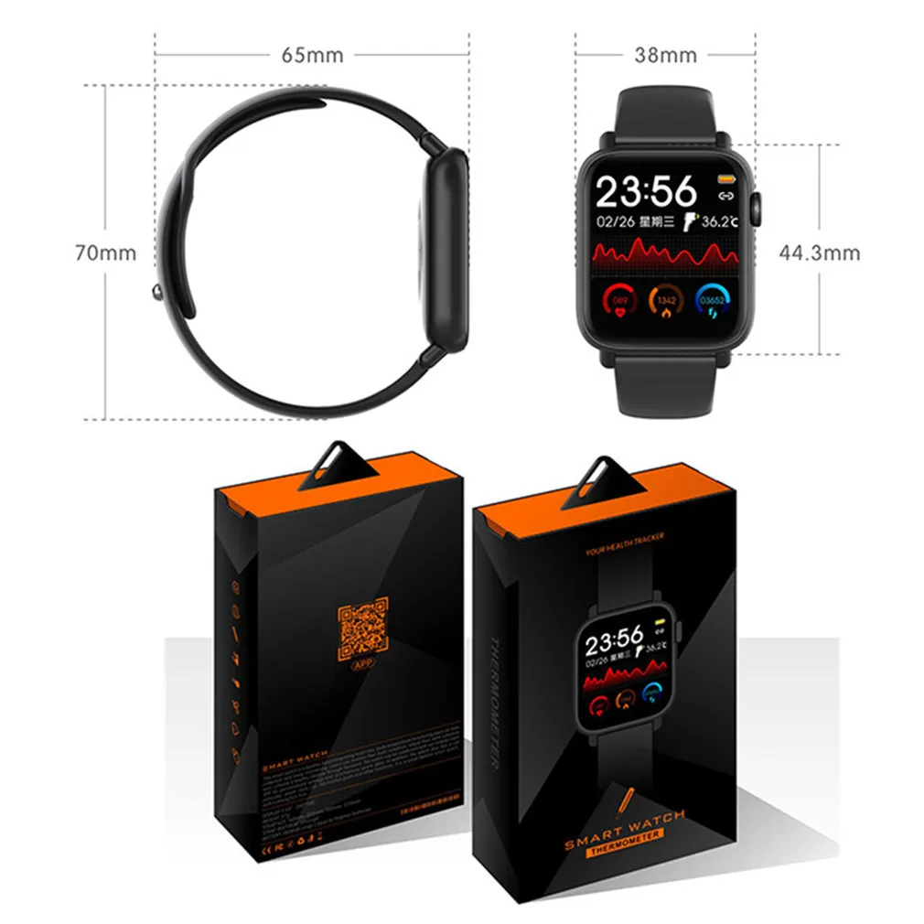 

Smart Watch Body Temperature Heart Rate Monitoring Pedometer Waterproof Fitness Tracker Smart Sports Bracelet