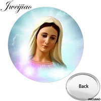 youhaken virgin mary one side flat pocket mirror our lady of guadalupe compact portable makeup vanity hand mirrors for women