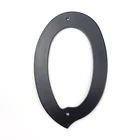 10 см современный номер дома дверь домашний адрес почтовый ящик Номера для дома цифровая дверь открытый знак 4 дюйма. Черный Алюминий #0