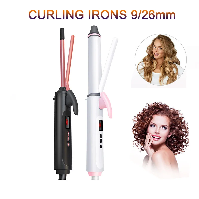 9 мм 26 Плойка для завивки волос керамический нагреватель роликовая вращающаяся