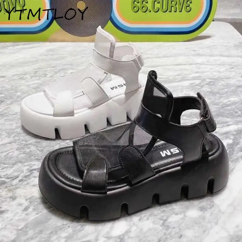 Сандалии женские домашние на толстой резиновой подошве роскошные дизайнерские