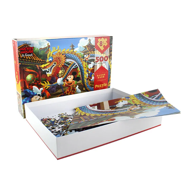 

Disney Cartoon Puzzle 2021 New Children Gifts Mickey 500 Pieces Of Children's Birthday Gift 8 Years Old Boy Toy Tsum Tsum Puzzle