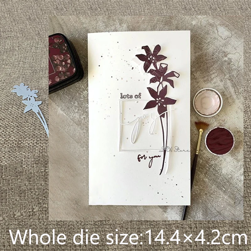 

XLDesign Craft Metal Cutting Die stencil mold Lily flower branch decoration scrapbook Album Paper Card Craft Embossing die cuts
