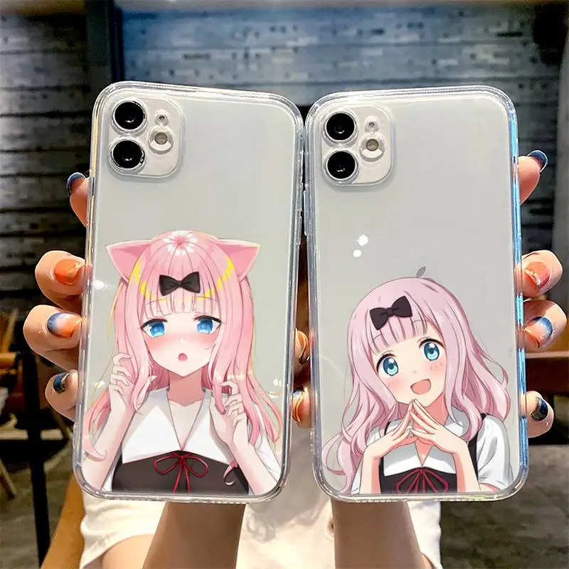 

Anime Love Is War Chika Fujiwara Phone Case For iphone 13 12 11 8 7 plus mini x xs xr pro max Transparent soft