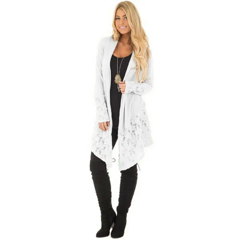 2019 New Fashion Cardigans Knitted Outwear Women Autumn Thin Knit Cardigan V-neck Long Coat Female Plus Size Jacket 5XL | Женская одежда