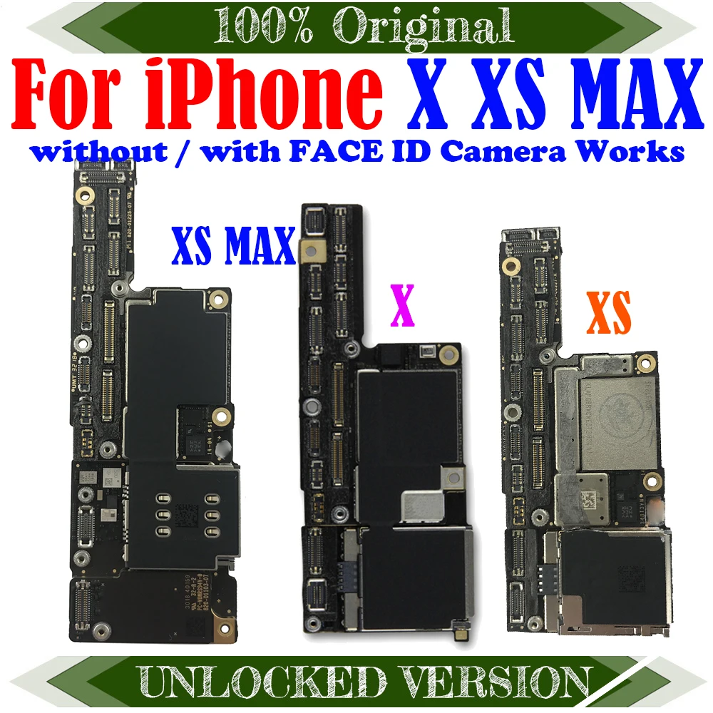Материнская плата для iPhone X XS MAX с полной разблокировкой поддерживает обновление