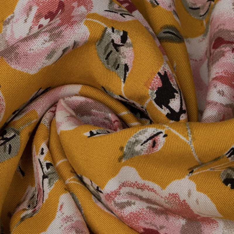

Women's Floral Print Dress Deep V-neck Yellow Dress Ladies Rose Flower Sleeveless Open Back Skirt Casual Everyday