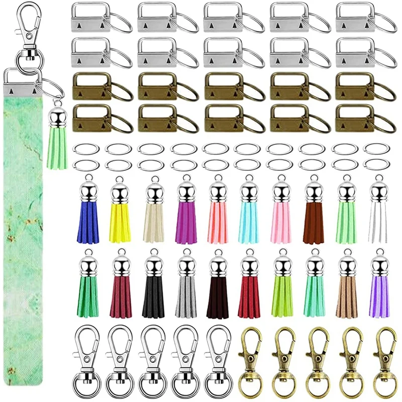 

HOT Key Fob Hardware Set With Tassels, Suitable For All Kinds Of Belts, Suitcases, Bags, Ribbons, Handmade Web