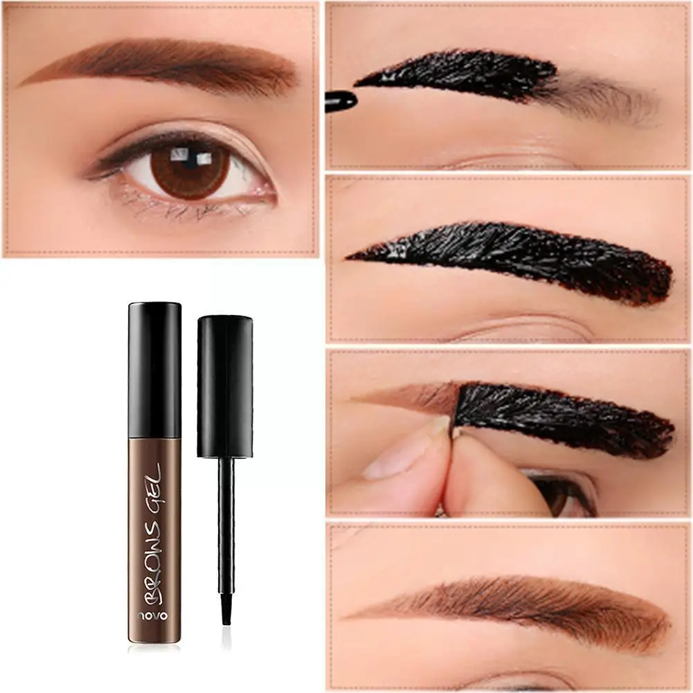 

EyeBrow Gel Tattoo Long Lasting Waterproof Eyebrow Dye Tattoo Gel Brown Natural Enhancers Dye Black Dark Eyebrow Eyebrow L F2N5