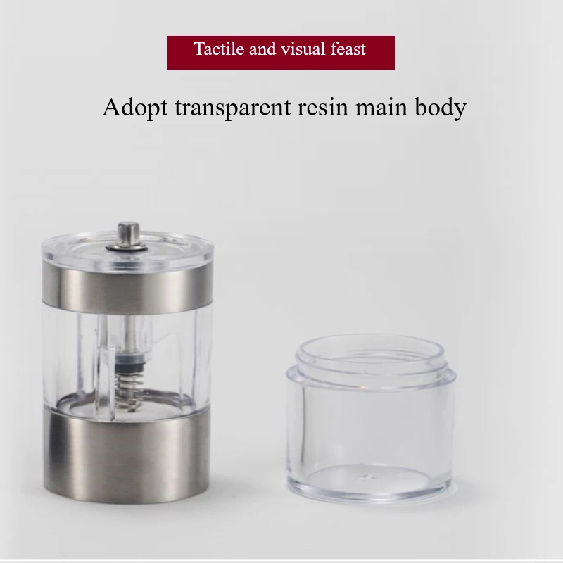 Серебристая кофемолка ручная шлифовальная машина ручной работы из нержавеющей