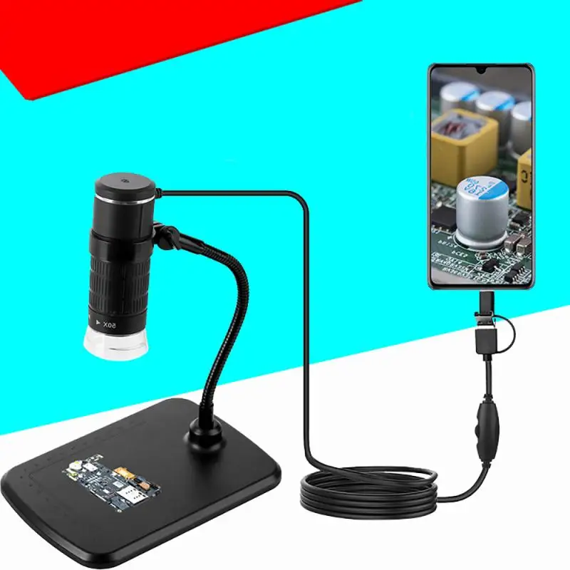50-1000x 3 в 1 цифровой микроскоп TypeC Android компьютер Ручной USB детская увеличительная