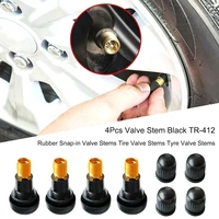 4pcs tr412 chrome alloy tubeless rubber wheel tyre valve for cars motorcycle