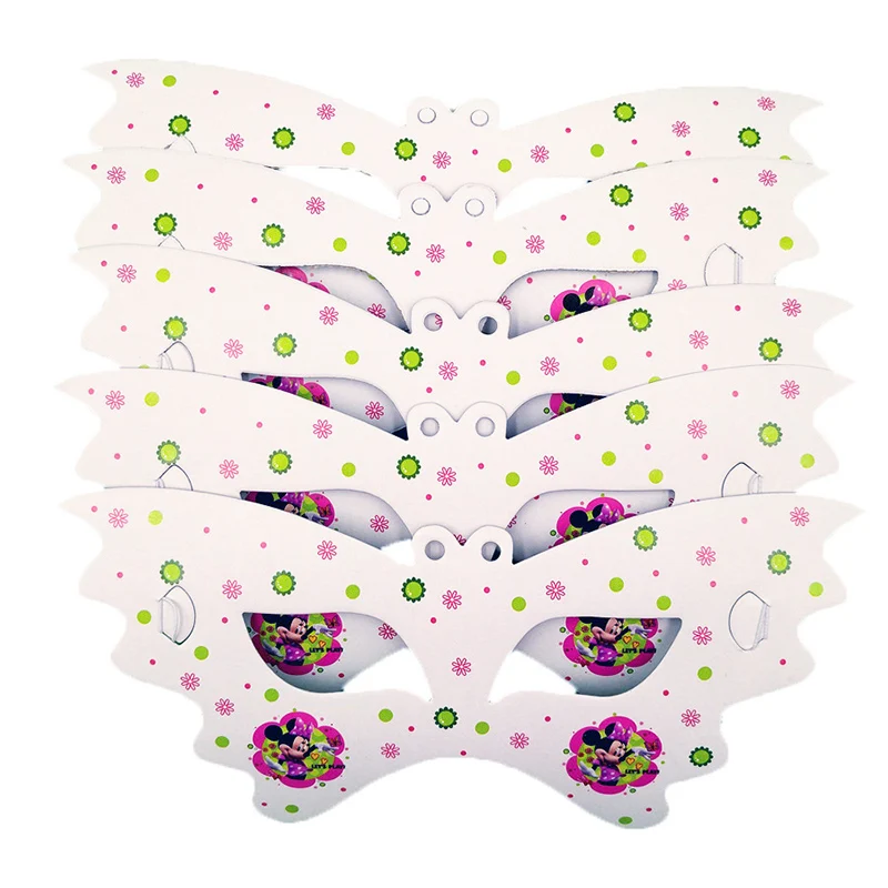 Disney 10pcs/lot Minnie Mouse Eye Cover Face Masks Party Decoration Supplies Baby Shower Children Birthday Favors | Дом и сад