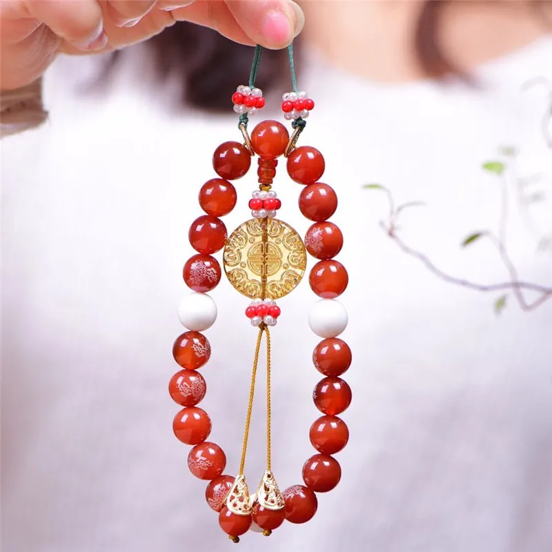 Qing Dynasty Same Style Bracelet of Queen Natural Clear Crystal 18 Eighteen Beads Prayer Women's Accessories Wholesal | Украшения и